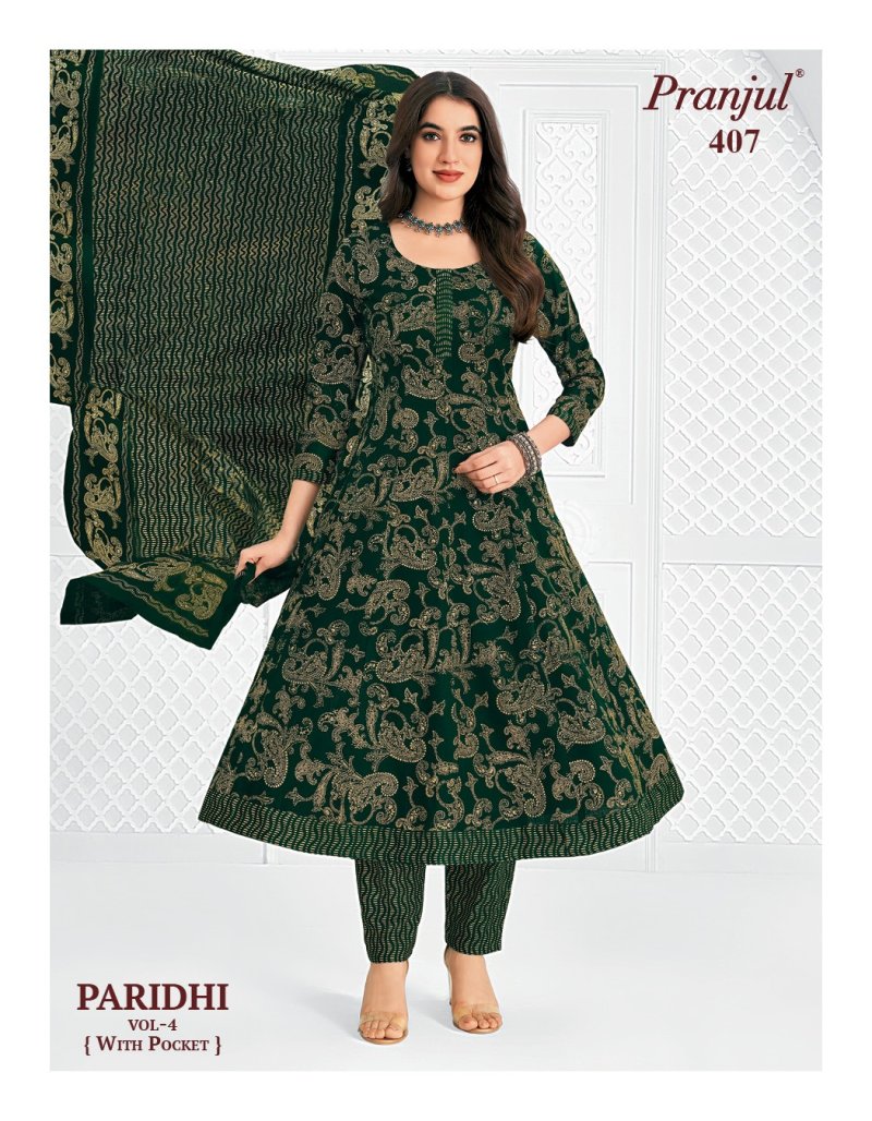 Paridhi Vol 4 By Pranjul Cotton Printed Anarkali Suits